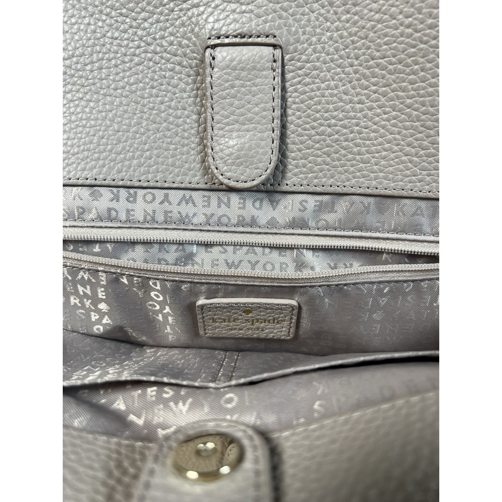 Kate Spade Kalen WKRU4074 Beige Pebbled Leather Satchel With Tassel Detail - Picture 7 of 11